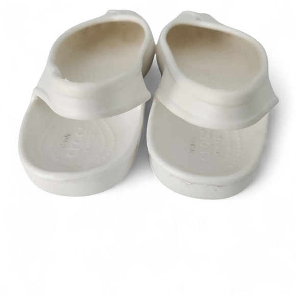 CROCS Olivia II Oyster Cream Slingback Flats size w7 - Picture 5 of 9